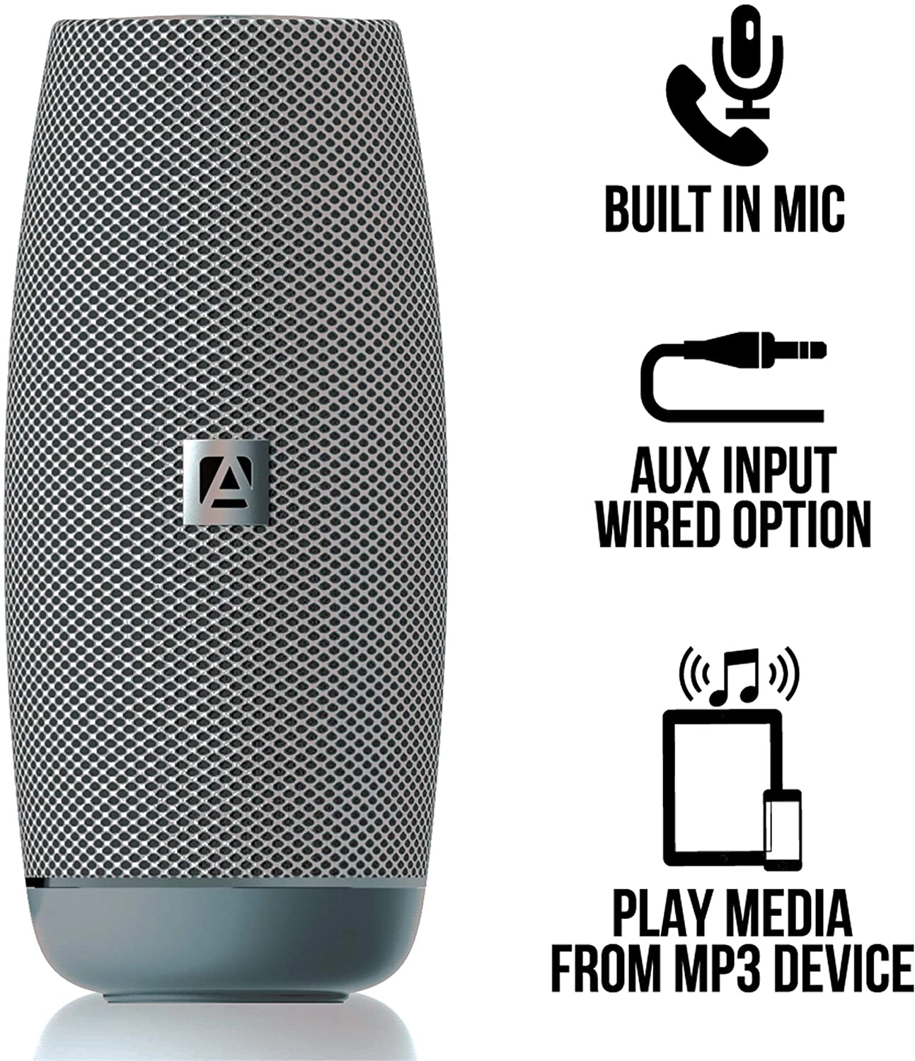 Aduro Resound XL Portable Wireless Subwoofer Speaker