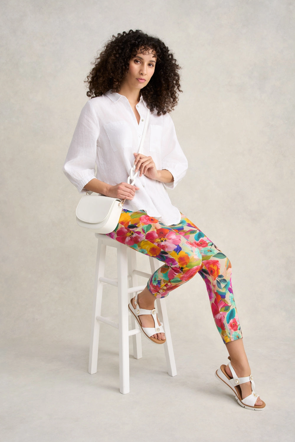 Bengajean® 7/8th Button Detail - Multi Roses Print