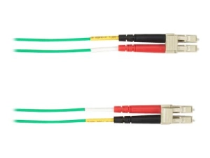 Black Box - Patch cable - LC multi-mode (M) to LC multi-mode (M) - 20 m - fiber optic - duplex - OM4 - plenum - green FOCMPM4-020M-LCLC-GN