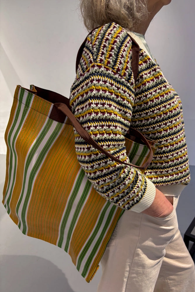 British Colour Standard Spanish Orange & Grass Green Shopper