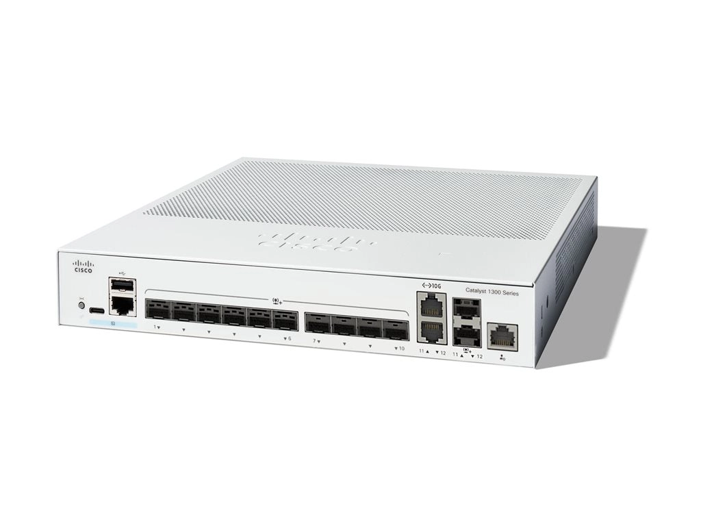 Cisco Catalyst 1300-12XS - Switch - L3 - smart - 12 x 10GBase-X   2 x combo 10 Gigabit SFP /RJ-45 - rack-mountable C1300-12XS