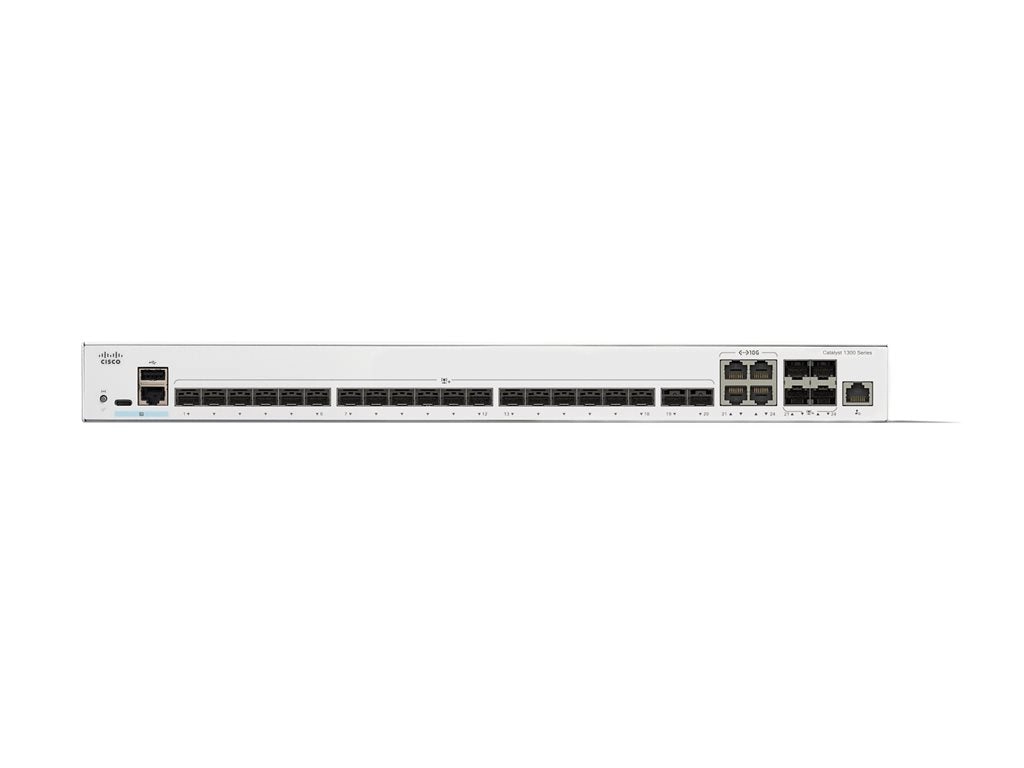 Cisco Catalyst 1300-24XS - Switch - L3 - smart - 24 x 10GBase-X   4 x combo 10 Gigabit SFP /RJ-45 - rack-mountable C1300-24XS