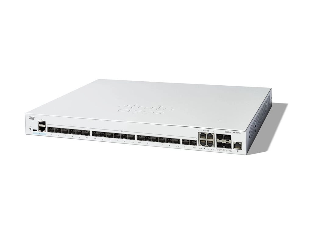 Cisco Catalyst 1300-24XS - Switch - L3 - smart - 24 x 10GBase-X   4 x combo 10 Gigabit SFP /RJ-45 - rack-mountable C1300-24XS