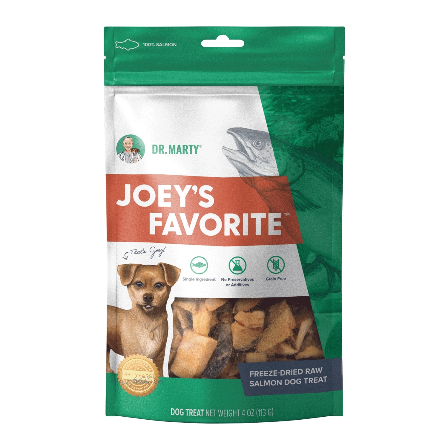DR. MARTY Joey’s Favorite Freeze Dried Raw Salmon Dog Treats