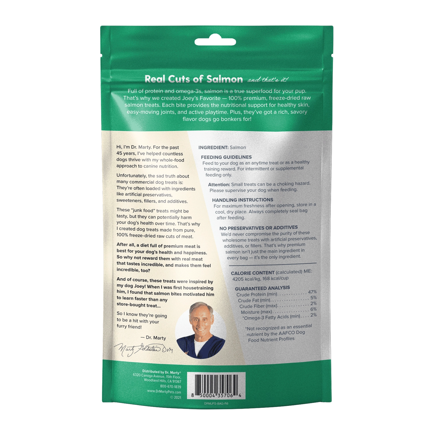 DR. MARTY Joey’s Favorite Freeze Dried Raw Salmon Dog Treats