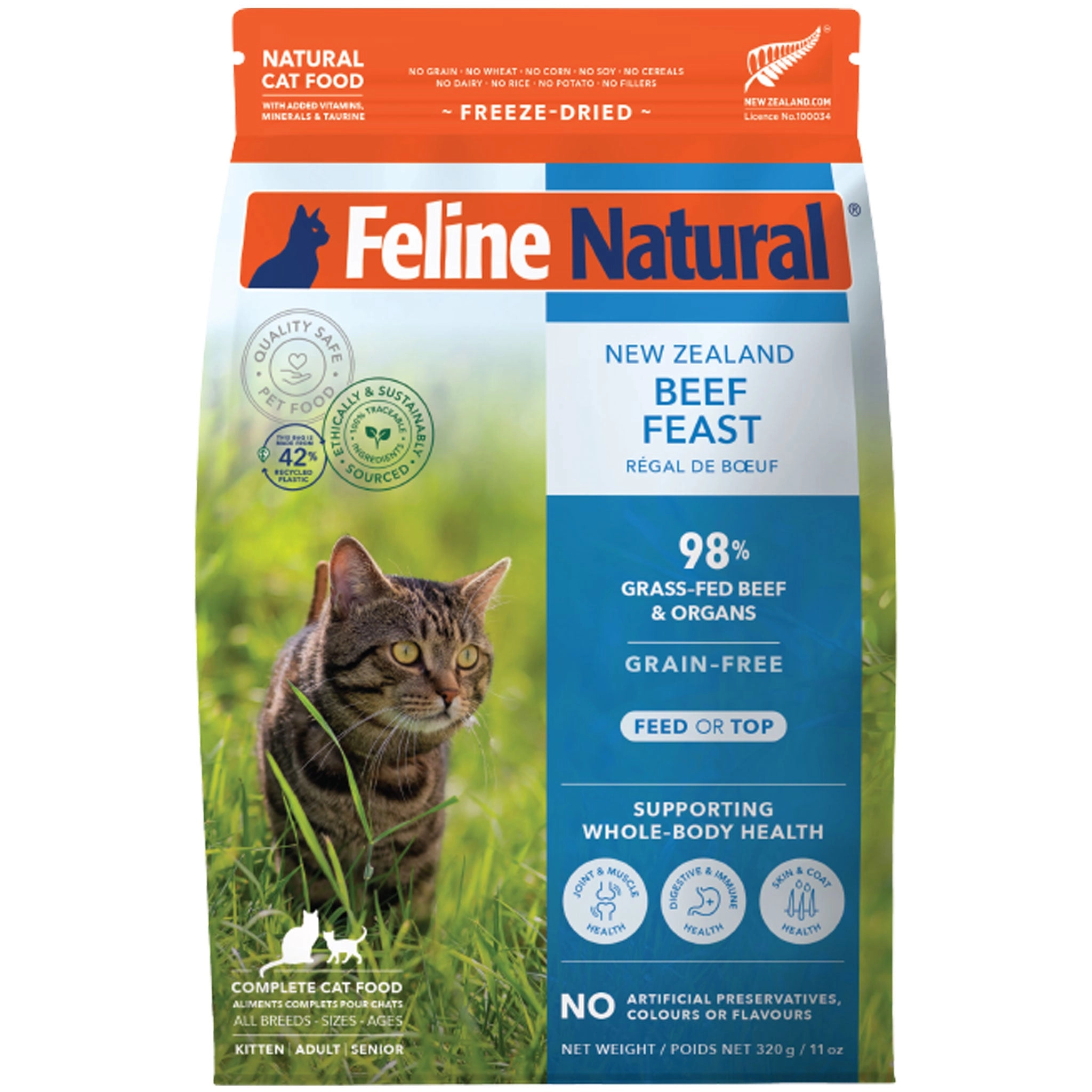 Feline Natural Freeze-Dried Beef Cat Food