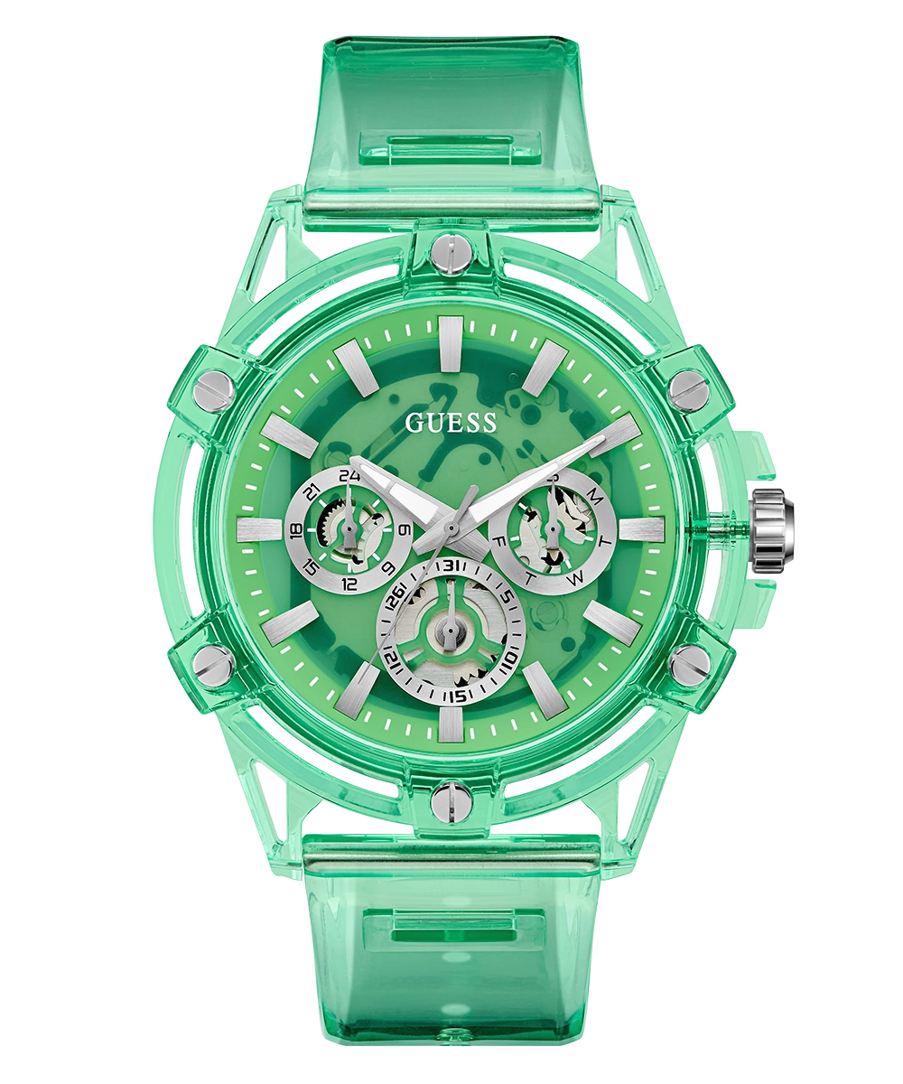 GUESS Eco-Friendly Mens Green Multi-function Watch