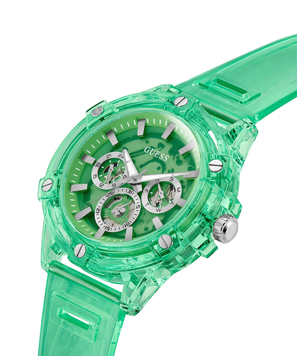 GUESS Eco-Friendly Mens Green Multi-function Watch