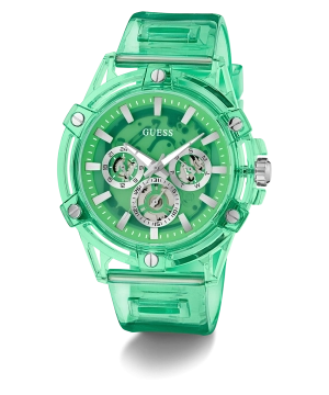 GUESS Eco-Friendly Mens Green Multi-function Watch