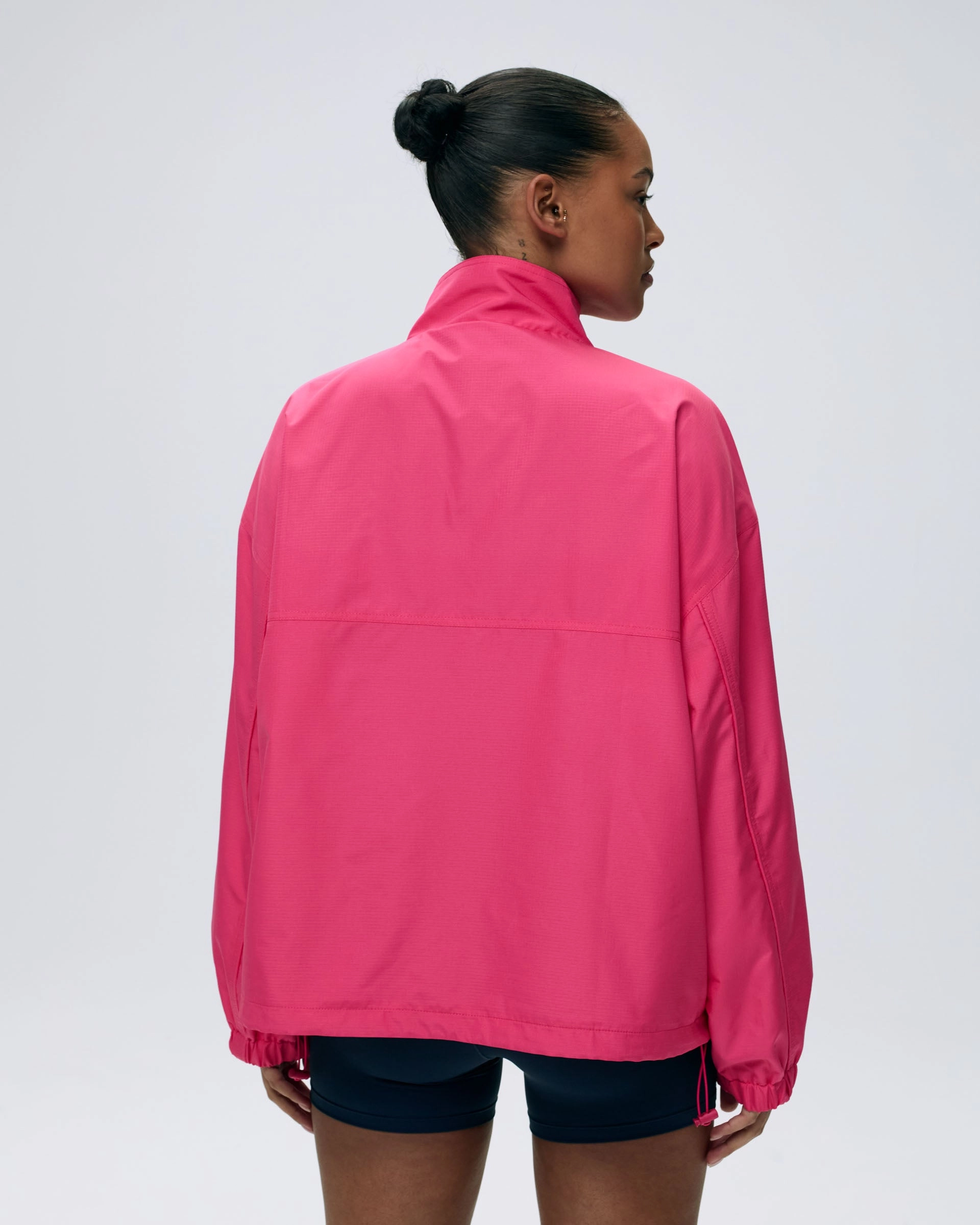 Half Zip Track Jacket - Hot Pink