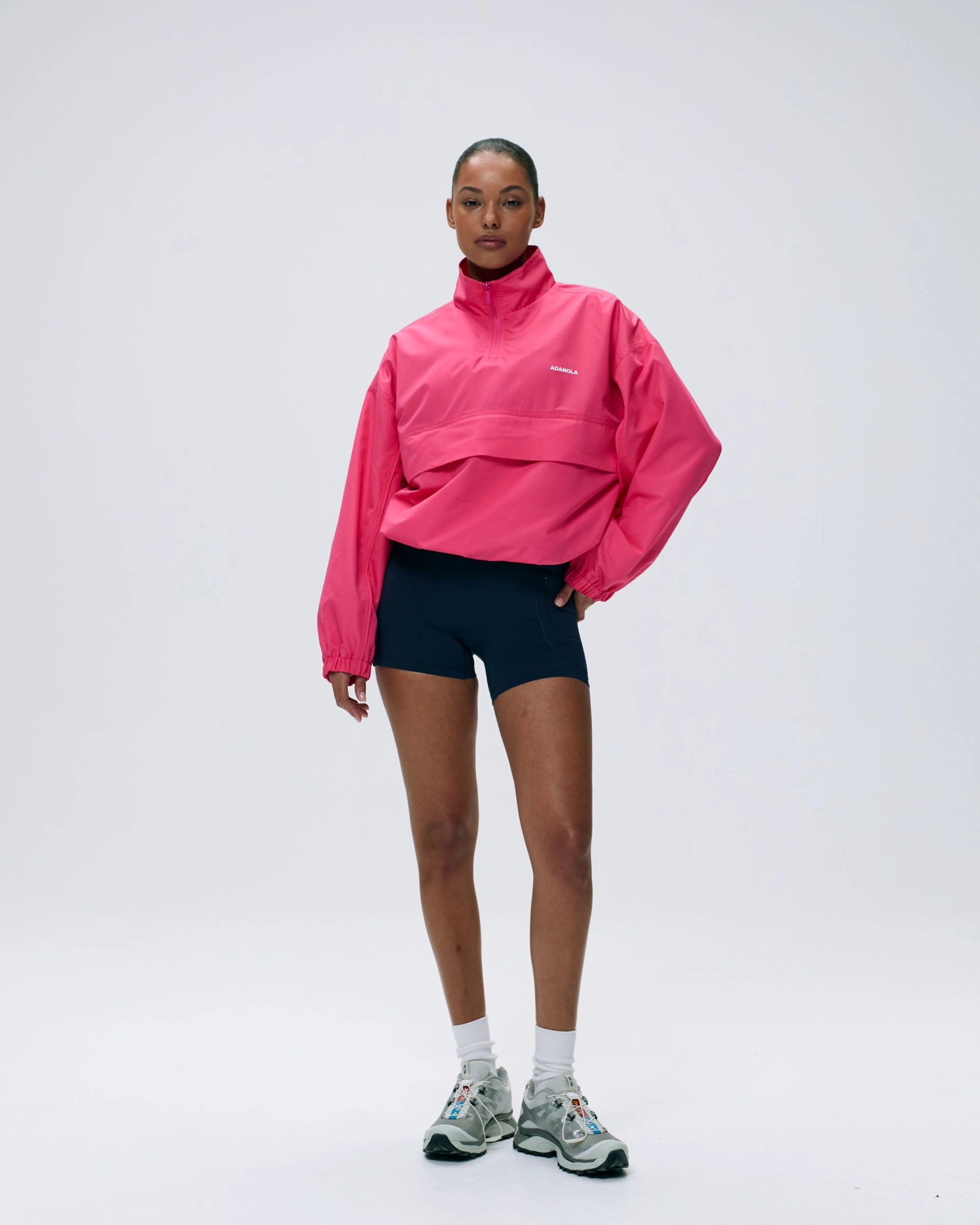 Half Zip Track Jacket - Hot Pink