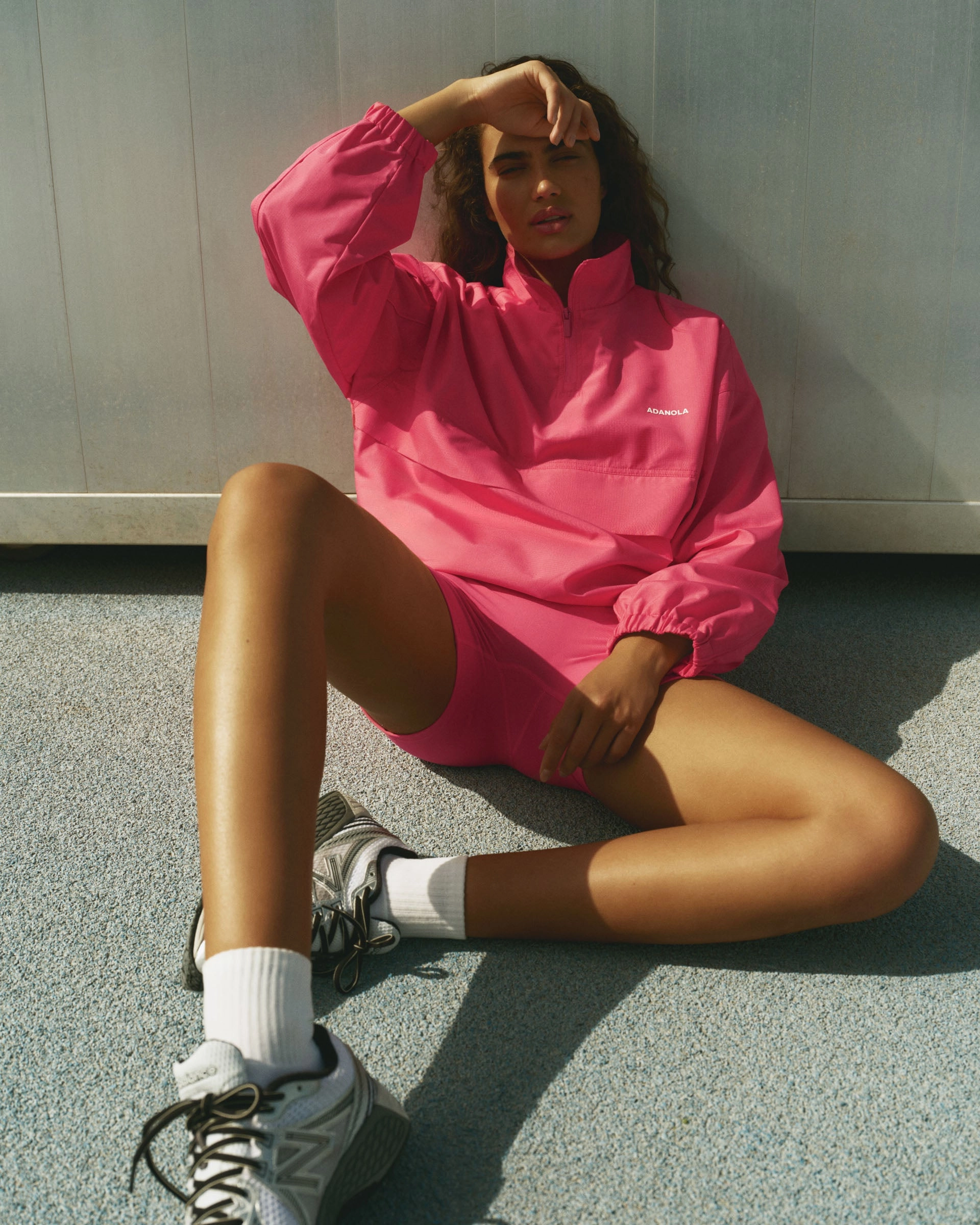 Half Zip Track Jacket - Hot Pink