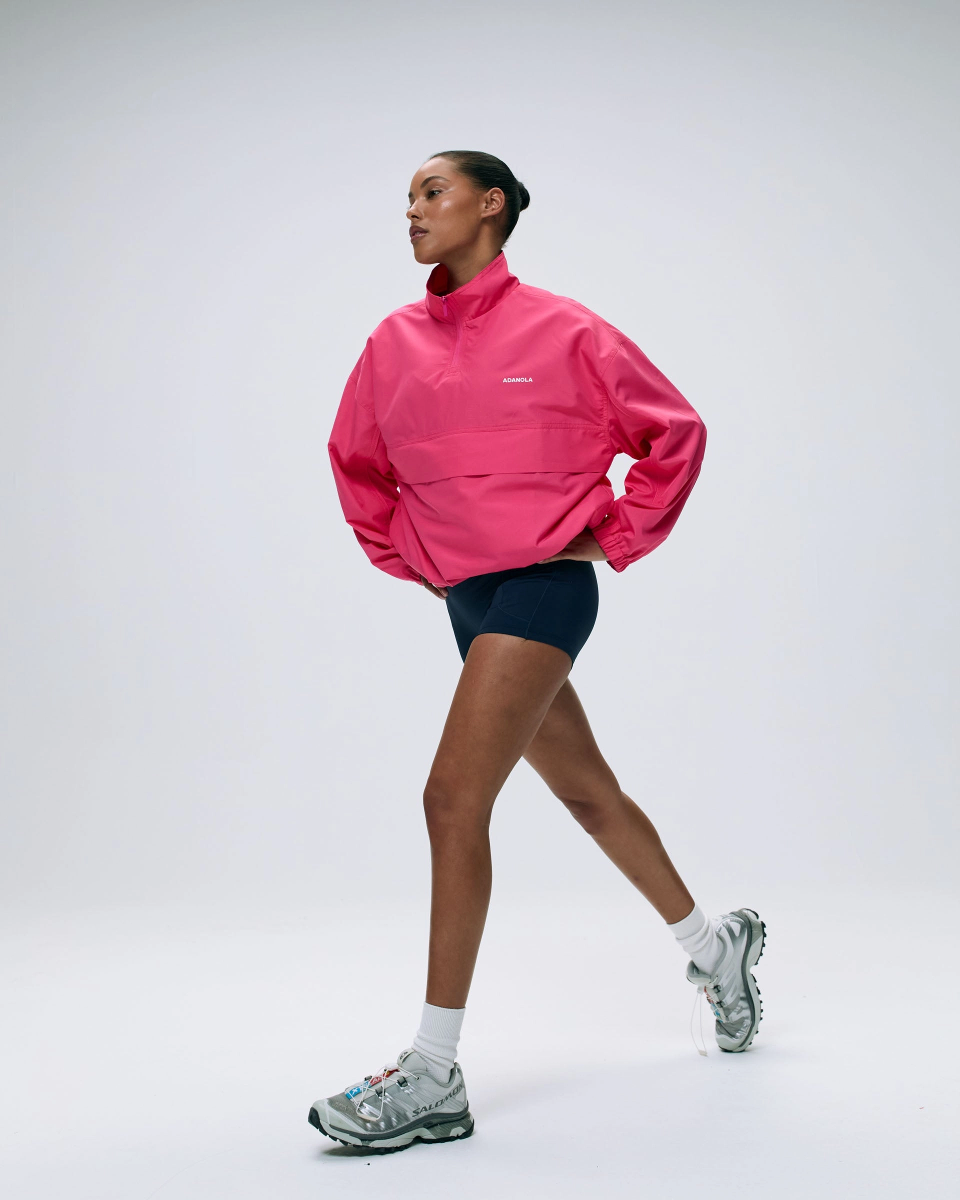 Half Zip Track Jacket - Hot Pink