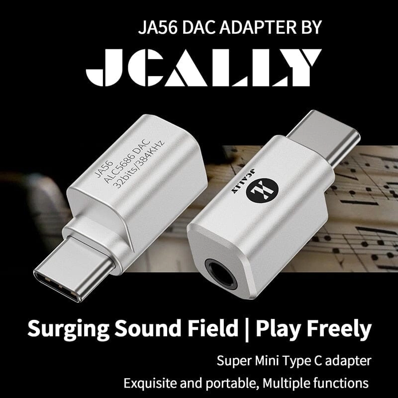 JCALLY JA56 / JA10i C100 Lighting / Type-c to 3.5mm Earphone Digital Audio Adapter For Android IOS