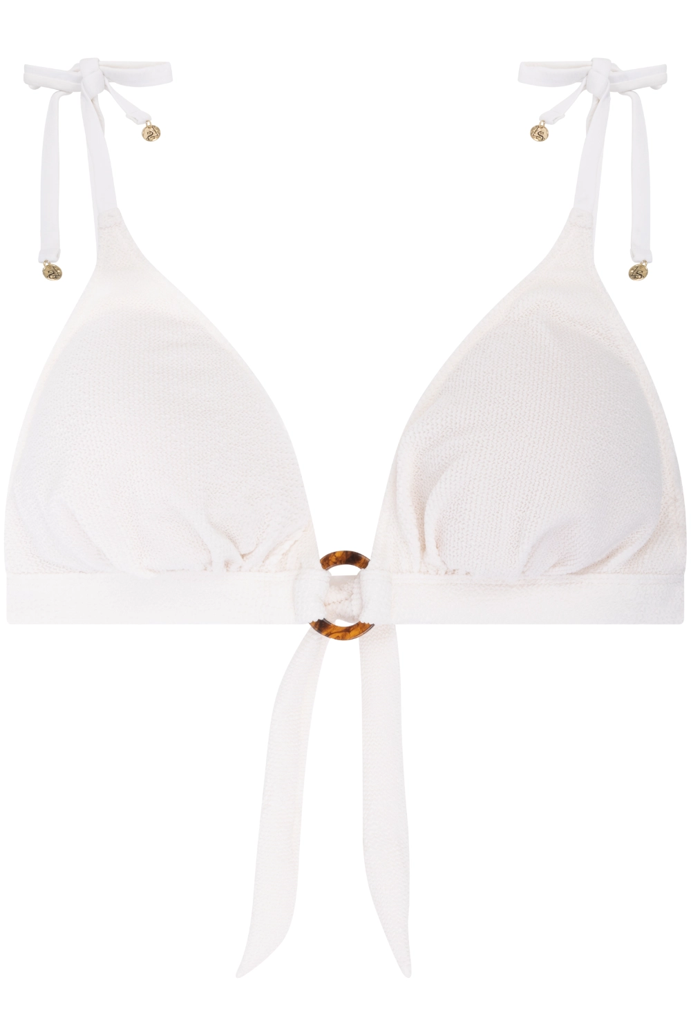 Jolly Triangle Bikini Top Off White