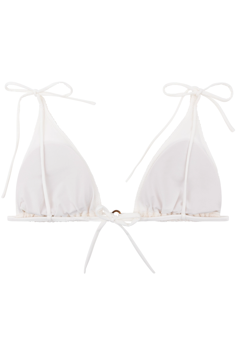 Jolly Triangle Bikini Top Off White