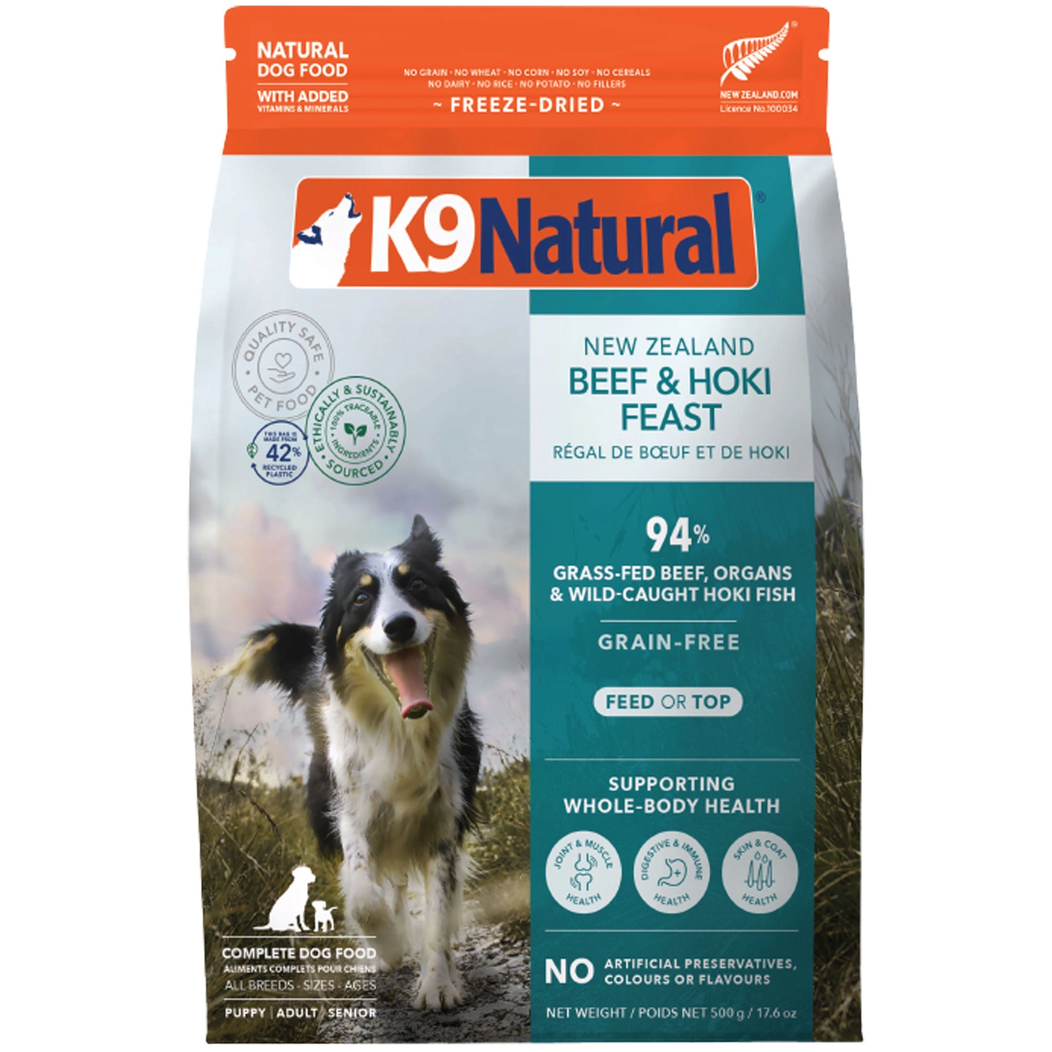 K9 Natural Freeze-Dried Beef & Hoki Feast Dog Food