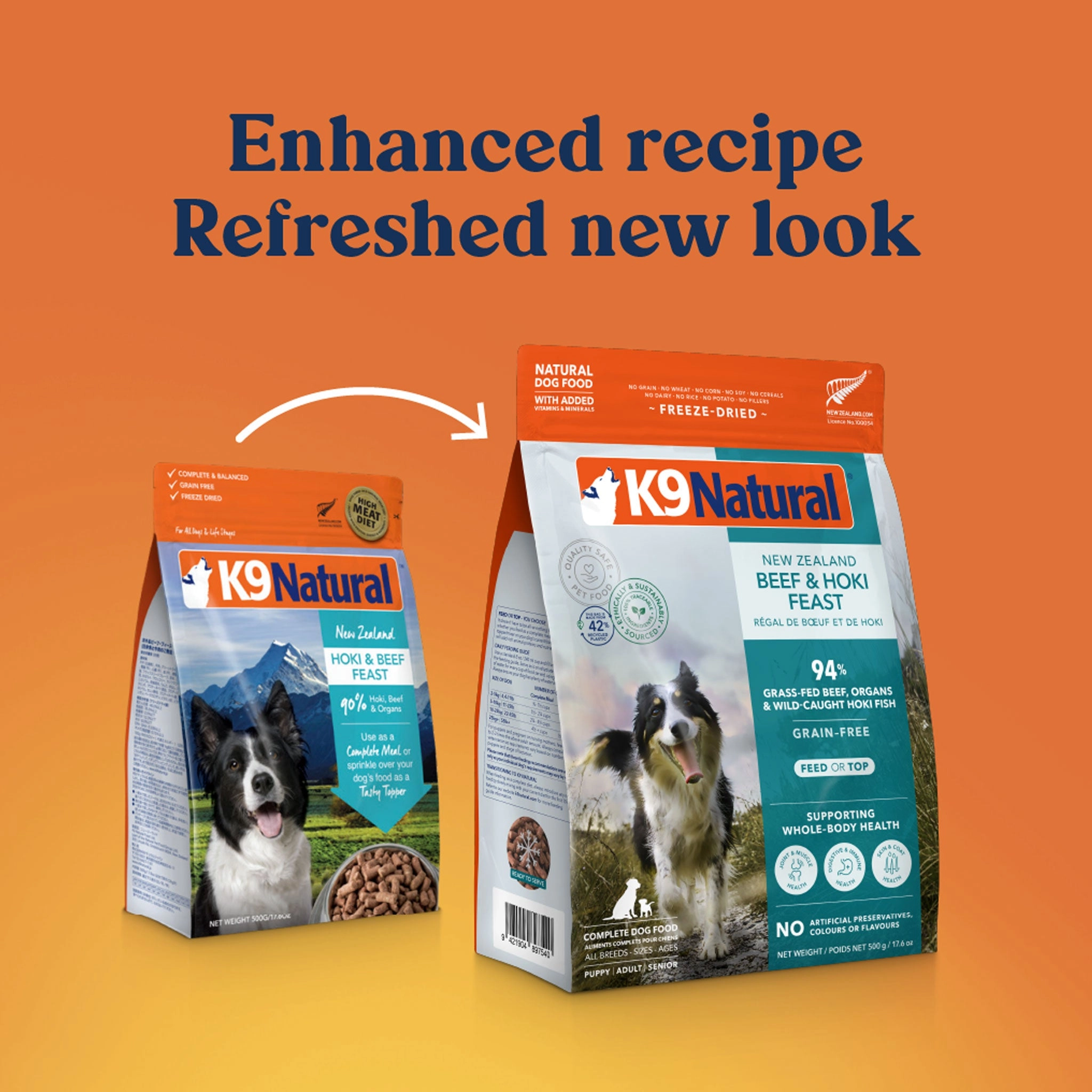 K9 Natural Freeze-Dried Beef & Hoki Feast Dog Food