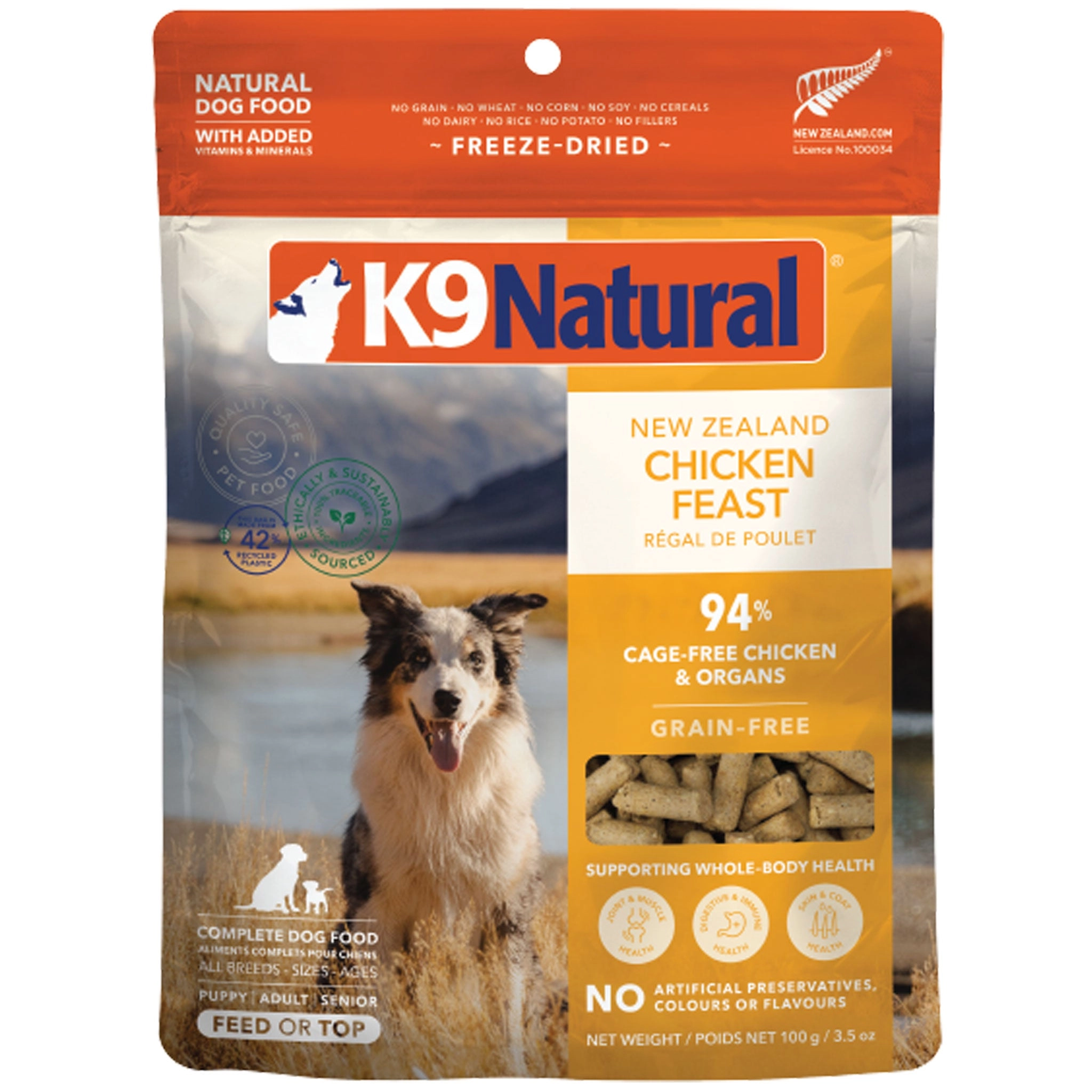 K9 Natural Freeze-Dried Raw Topper Chicken Dog Food