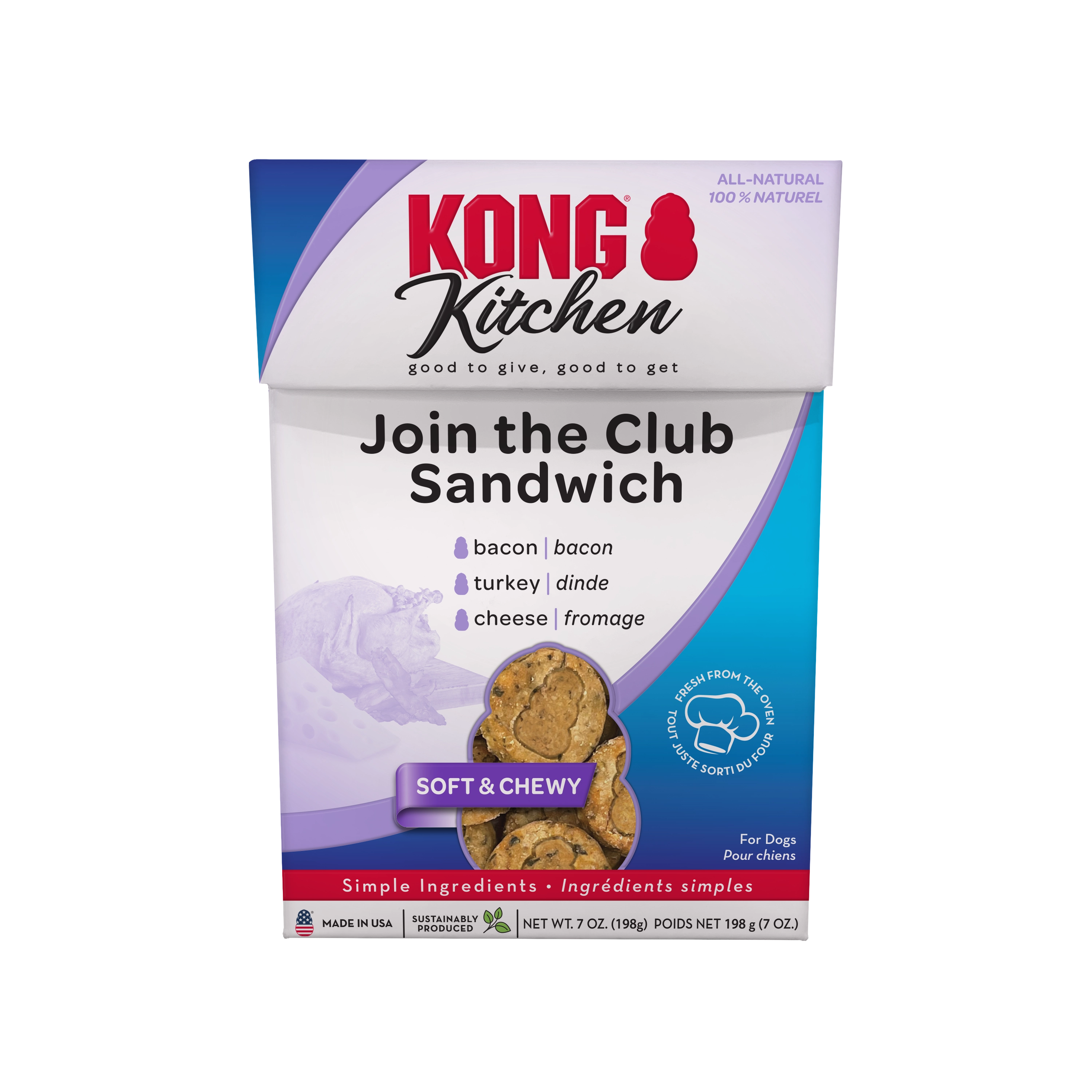 KONG Kitchen Soft & Chewy Join The Club Sandwich Dog Treat