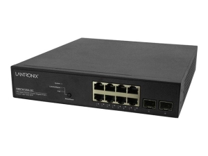 Lantronix SM8TAT2SA-DC - Switch - smart - 8 x 10/100/1000 (PoE )   2 x 100/1000 SFP - rack-mountable - PoE  (130 W) - TAA Compliant