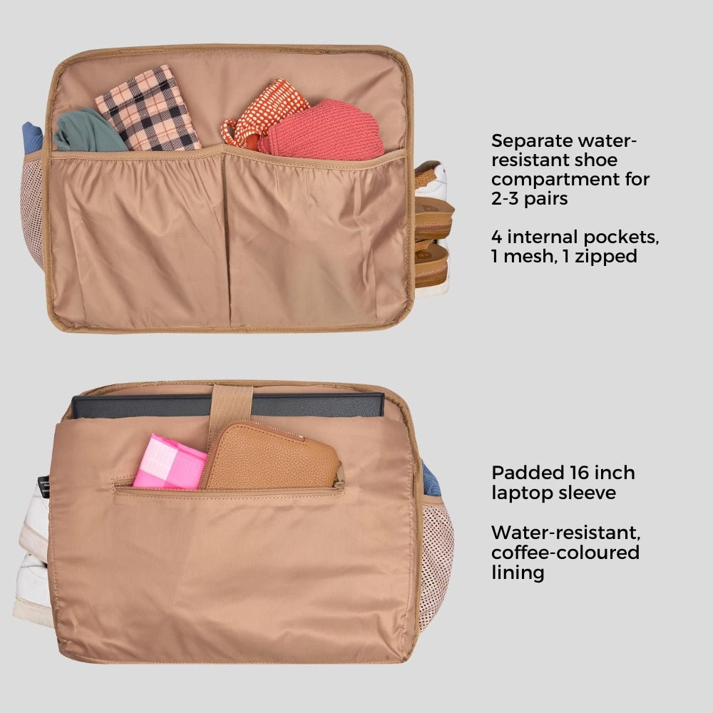 Large Weekender Nylon Duffel Bag -- Leopard