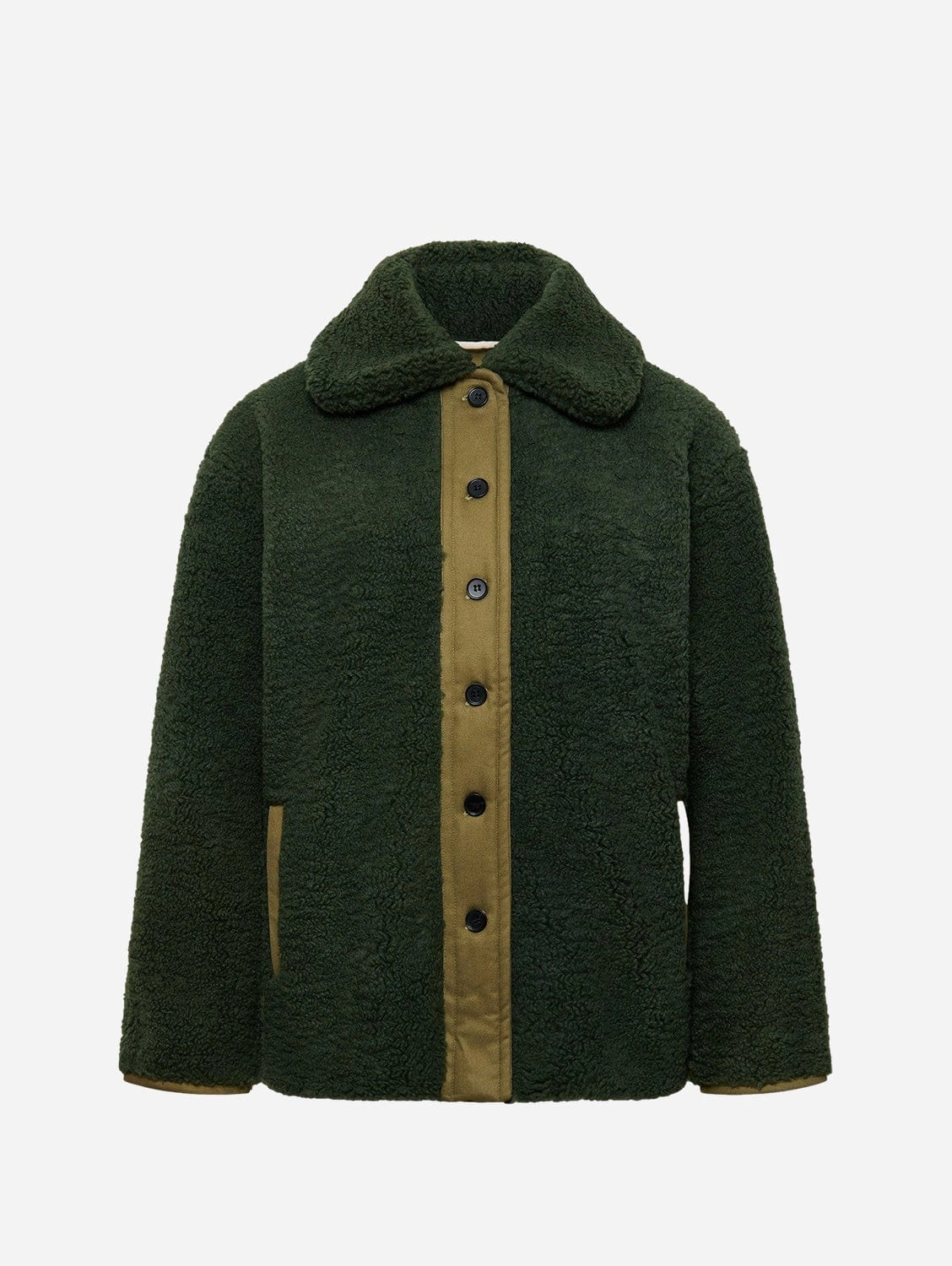 Lexi Recycled PET Fleece Coat | Ivy Green