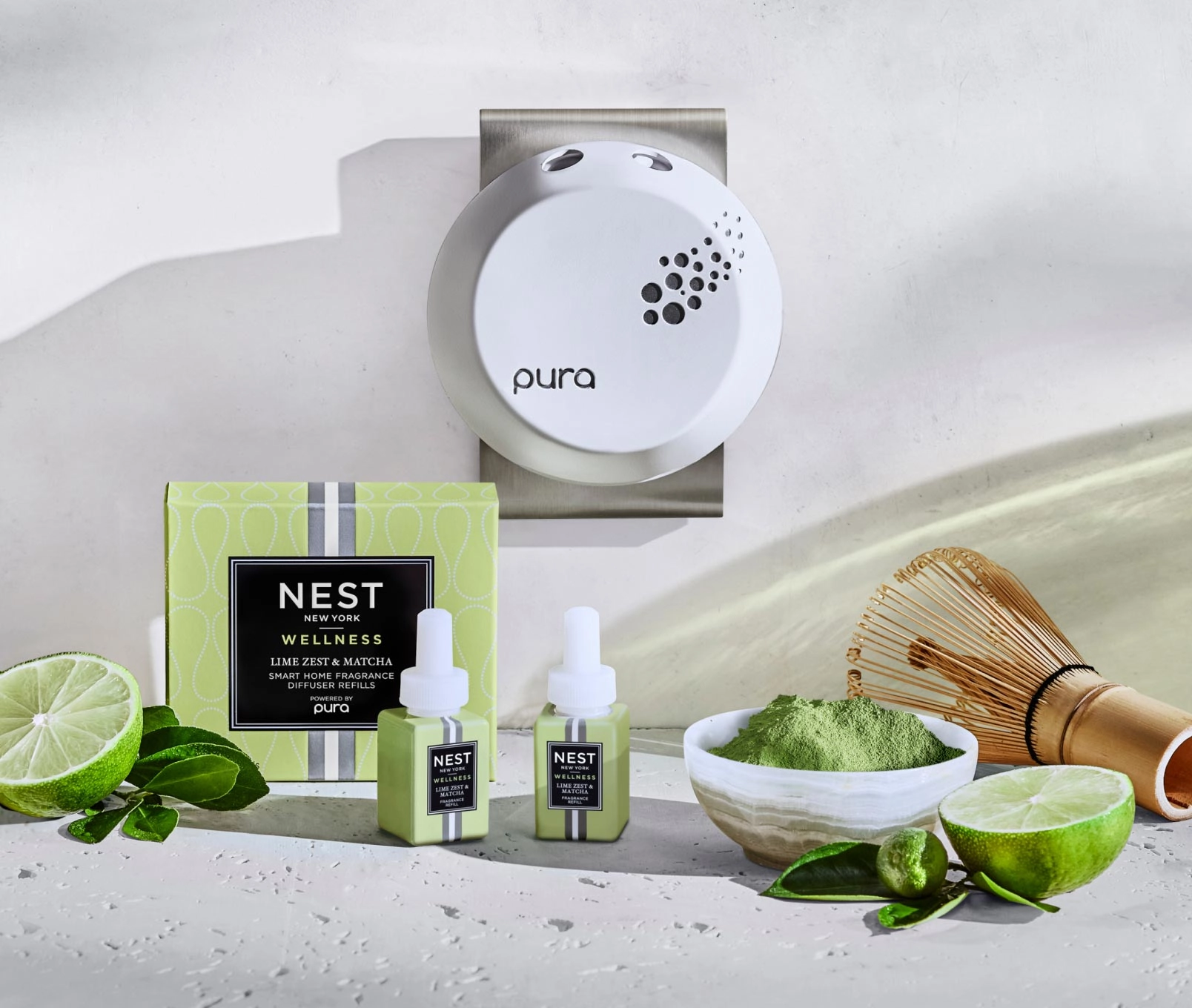 Lime Zest & Matcha Refill Duo for NEST x Pura Smart Home Fragrance Diffuser - Smart Vials
