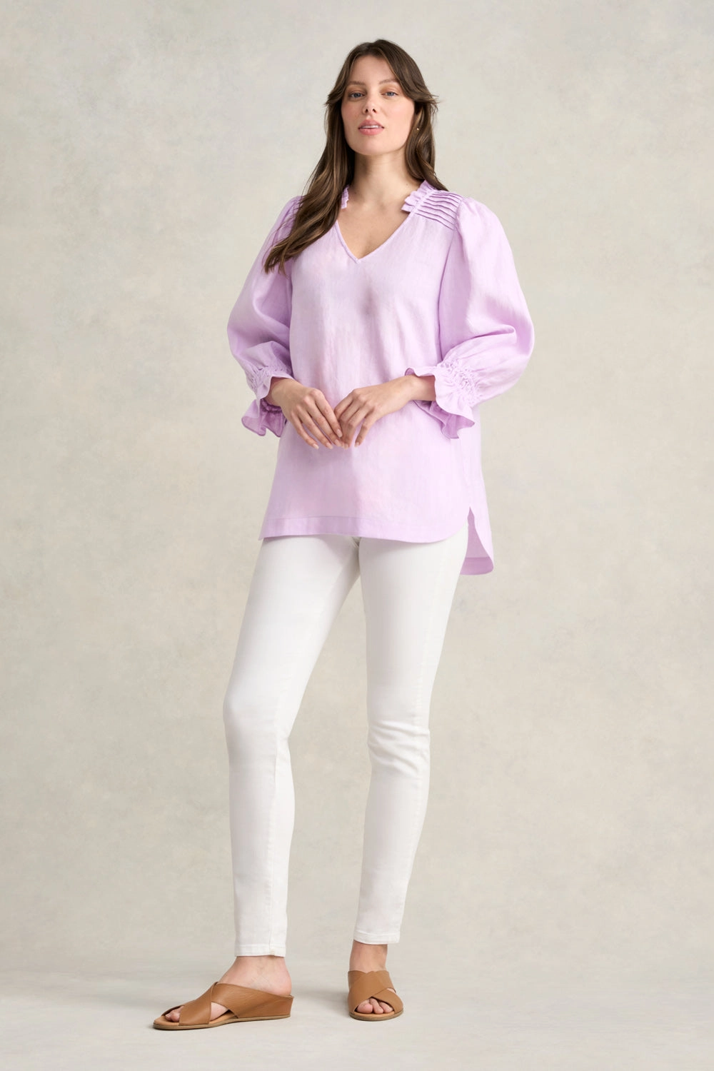 Linen Tunic - Lavender