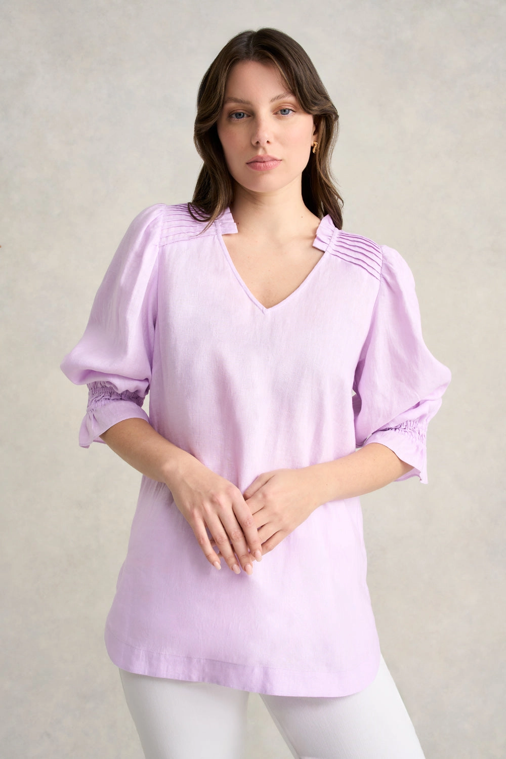 Linen Tunic - Lavender