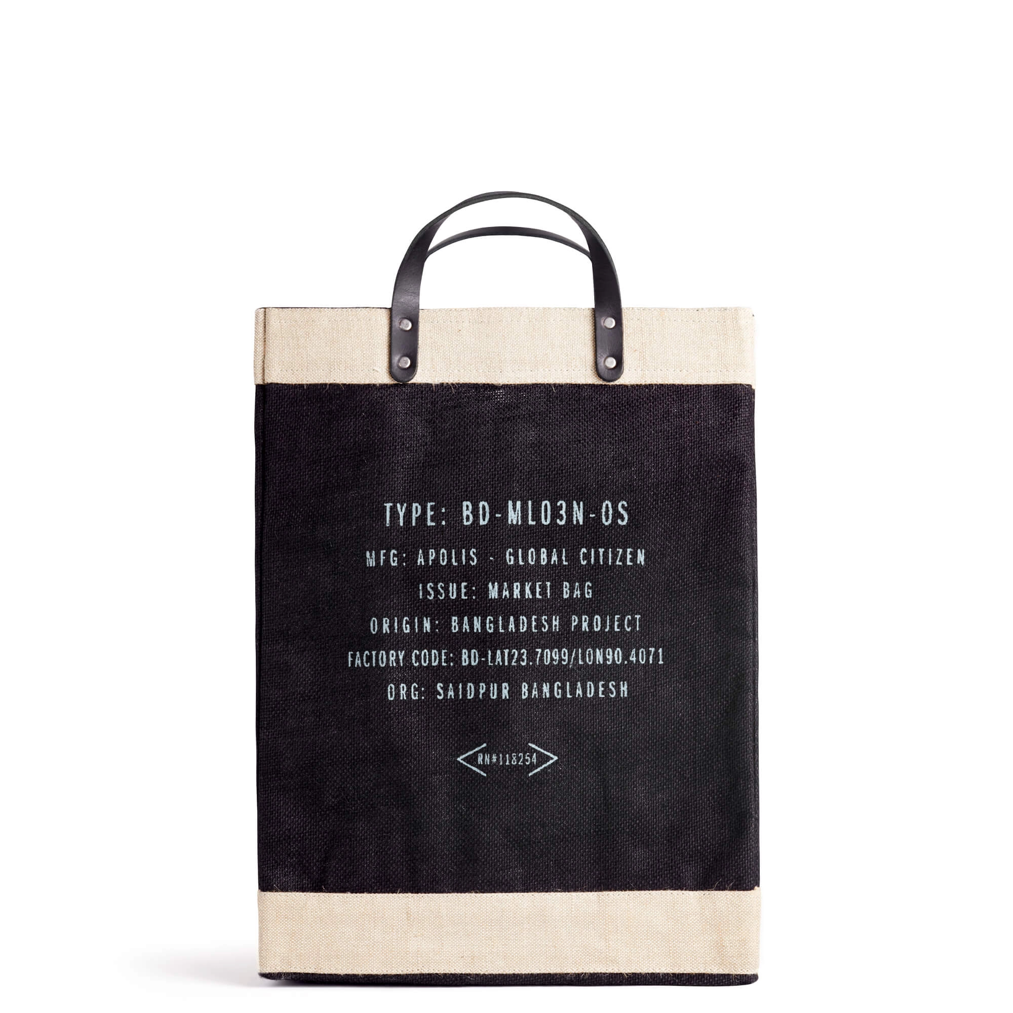 Market Bag in Black for L.A. PALISADES
