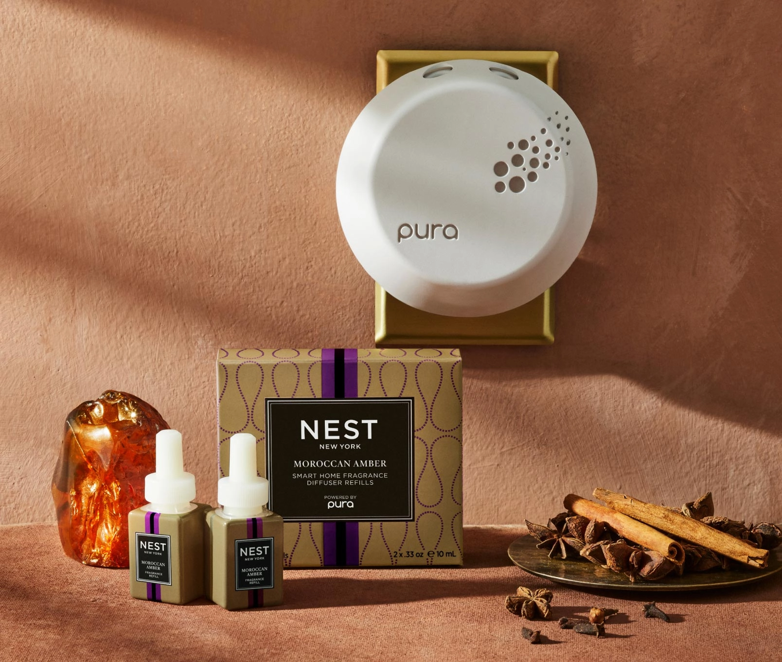 Moroccan Amber Refill Duo for NEST x Pura Smart Home Fragrance Diffuser - Smart Vials