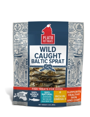 Plato Wild Caught Baltic Sprat Fish Dog Treats