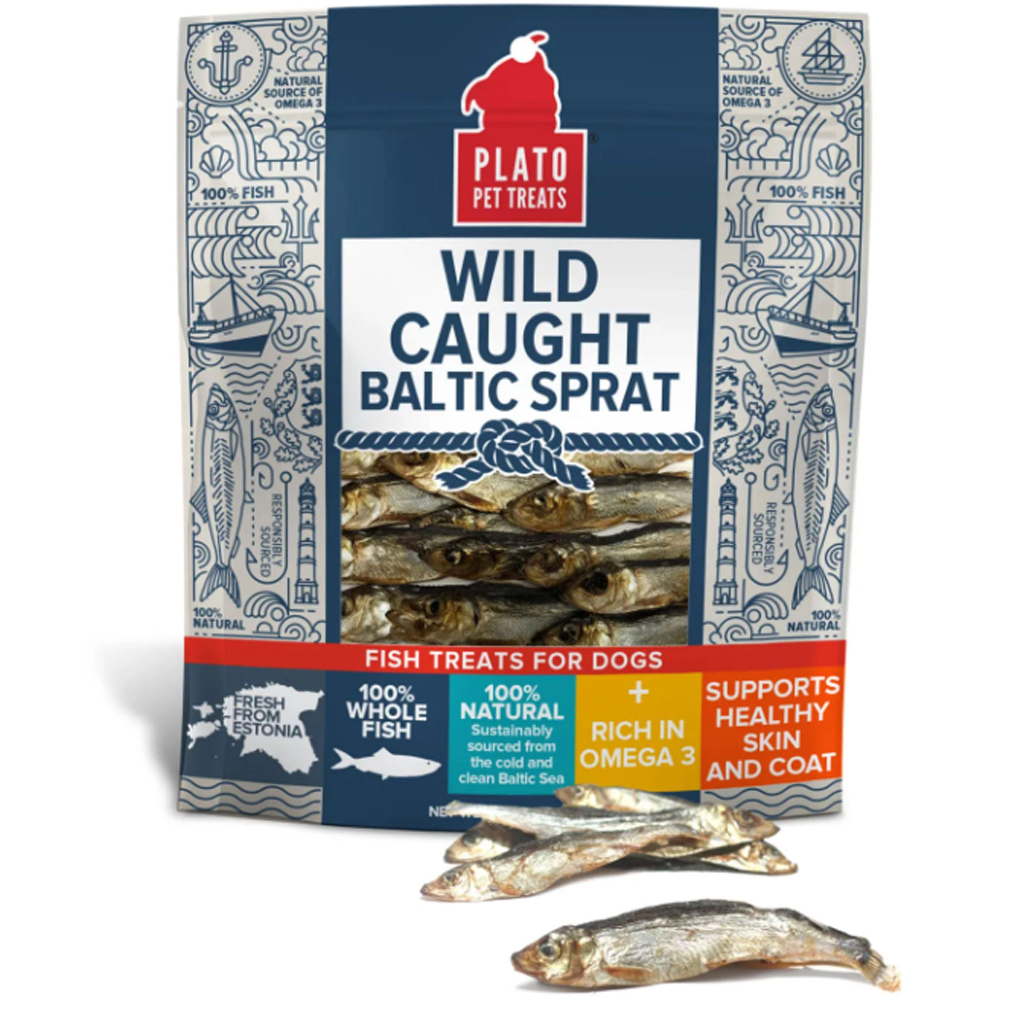 Plato Wild Caught Baltic Sprat Treats 3 oz