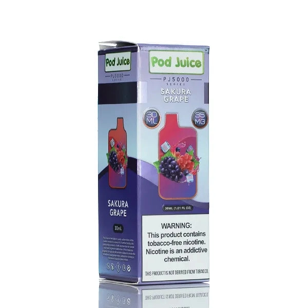 Pod Juice Salt PJ5000 - Sakura Grape Ice - 30ml