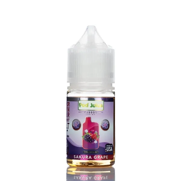 Pod Juice Salt PJ5000 - Sakura Grape Ice - 30ml