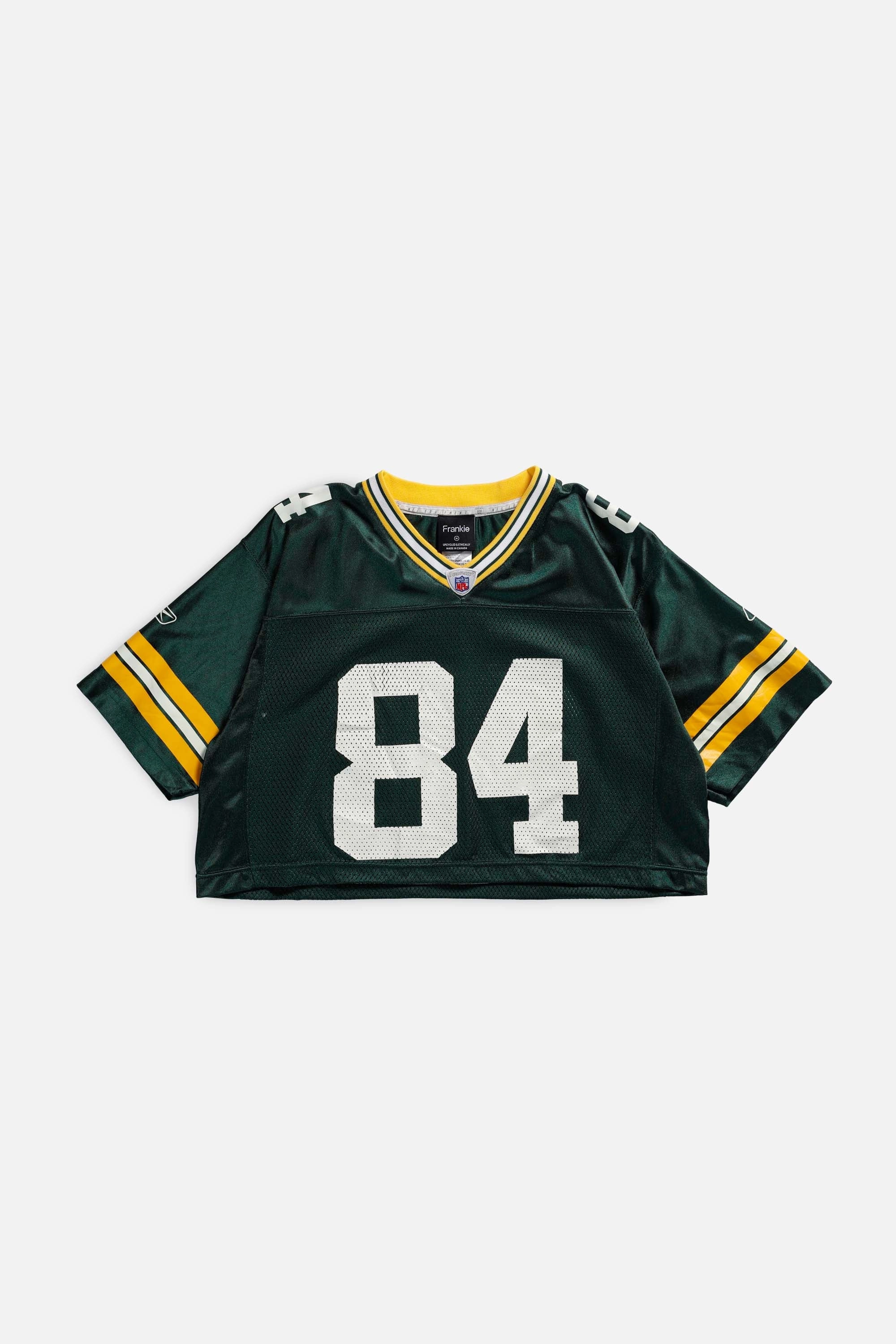Rework Green Bay Packers Crop NFL Jersey - M