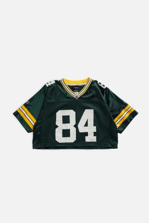 Rework Green Bay Packers Crop NFL Jersey - M