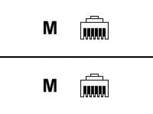 Server Technology - Crossover cable - RJ-12 (M) to RJ-12 (M) - 7 ft CAB-0601D