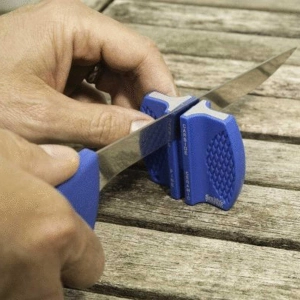 Smith's Fillet Knife and Sharpener - Lanyard Hole Non-Slip Rubber Feet Blue | SM50897