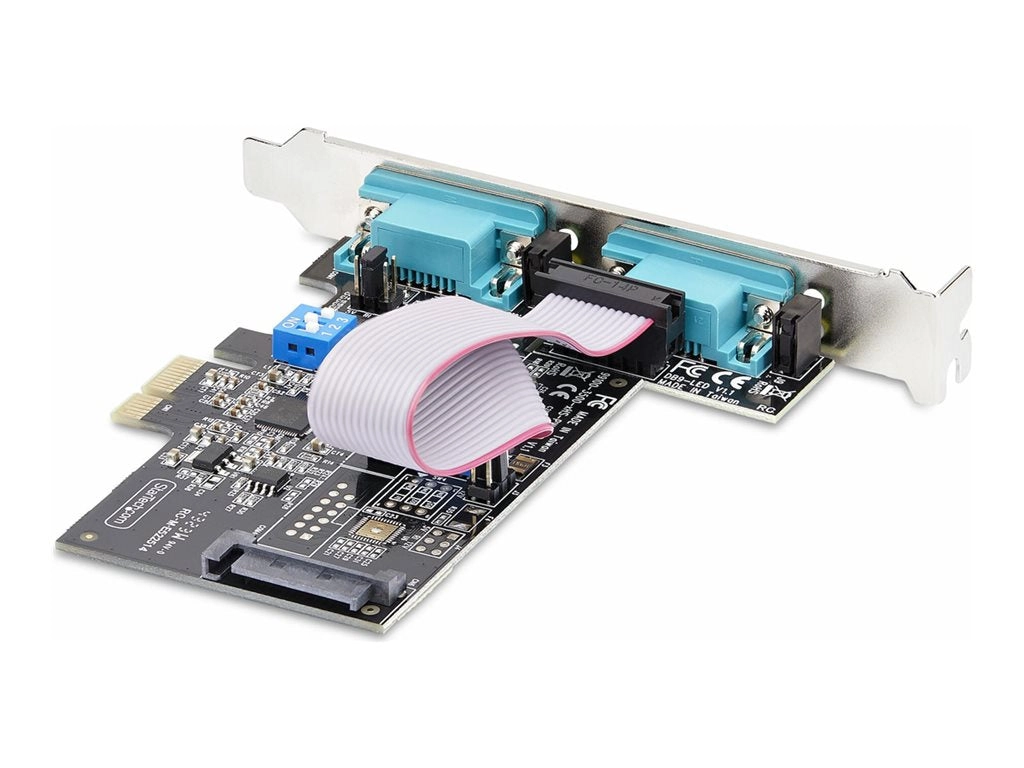 StarTech.com 2-Port Serial PCIe Card, Dual-Port PCI Express to RS232/RS422/RS485 (DB9) Serial Card, Low-Profile Brackets Incl., 2S232422485-PC-CARD