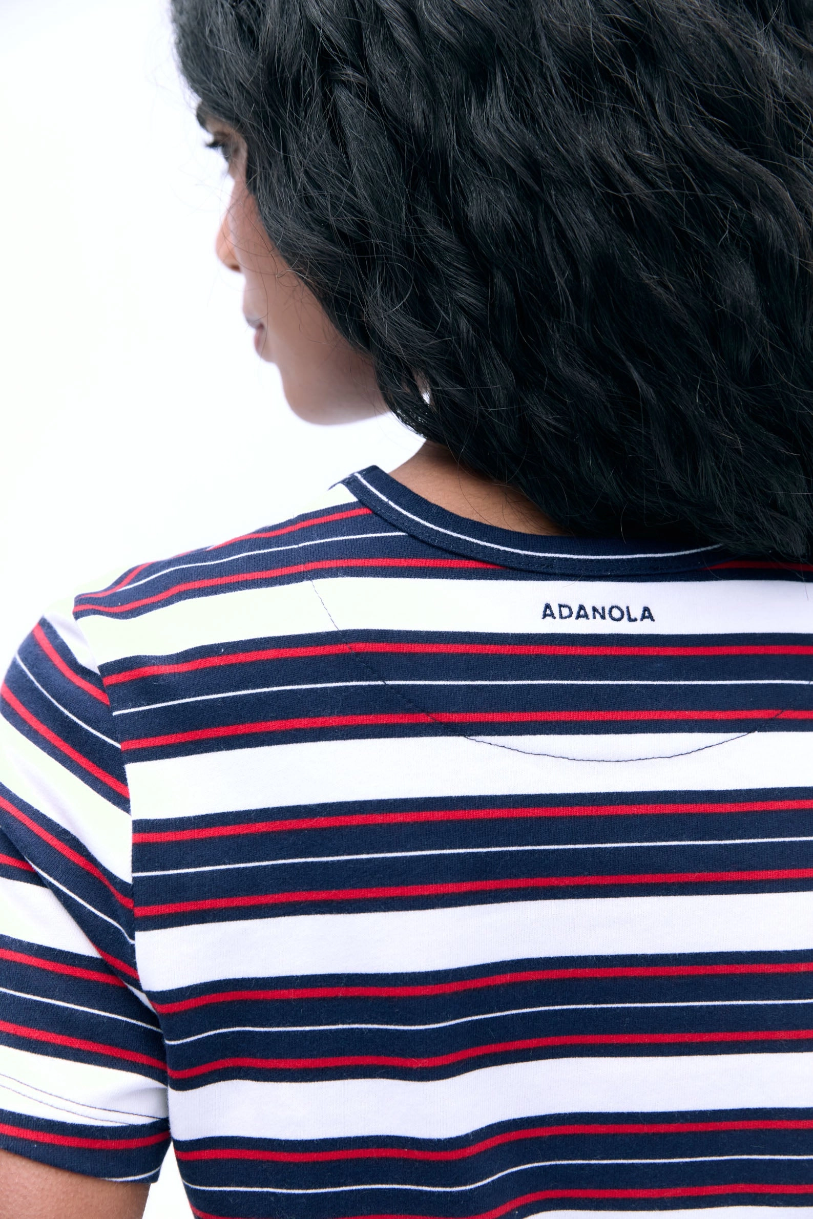 Stripe Short Sleeve Classic T-shirt - Navy Blue/Classic Red