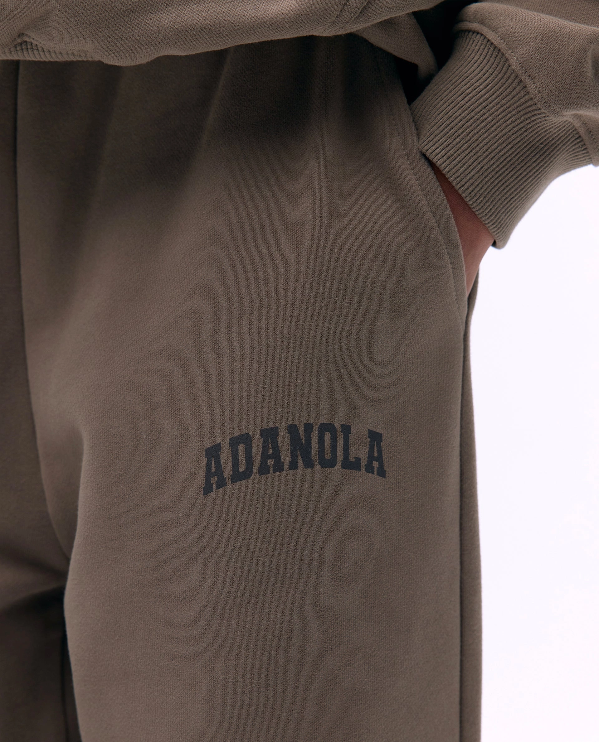 Varsity Straight Leg Sweatpants - Cocoa Brown