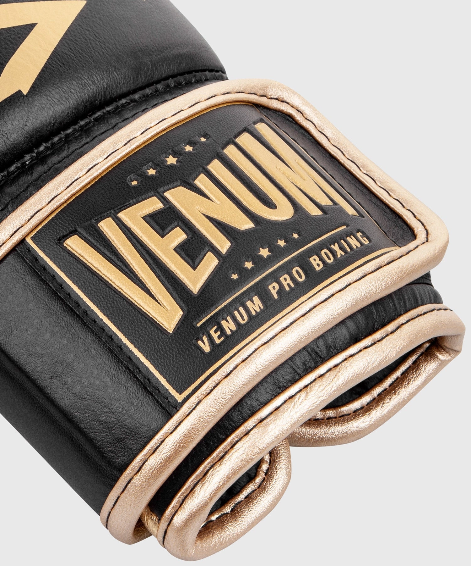 Venum Hammer Pro Boxing Gloves Velcro - Black/Gold