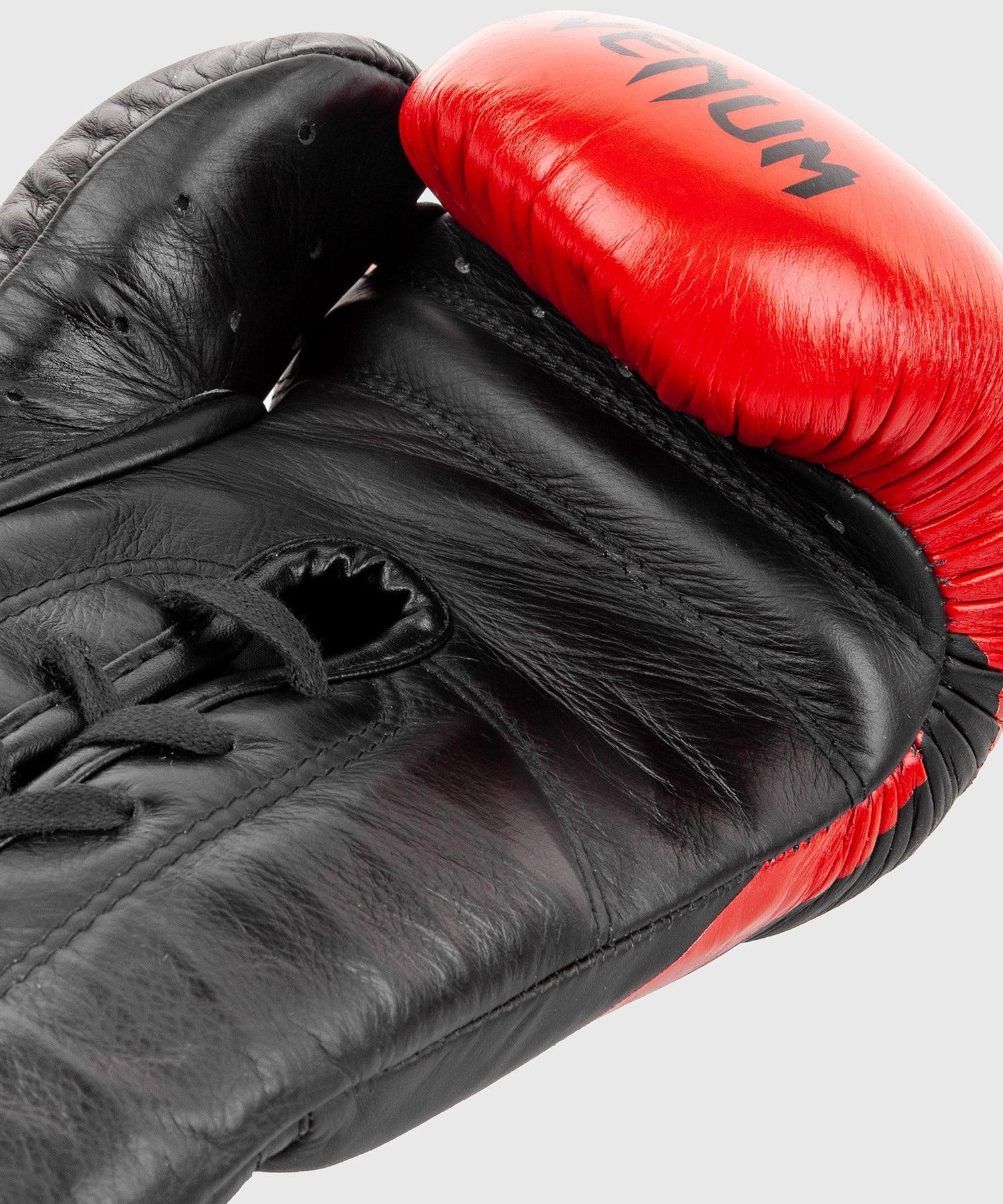 Venum Hammer Pro Boxing Gloves - With Laces - Black/Red